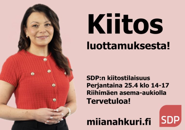Tulos on vahvistettu: kiitos luottamuksesta!